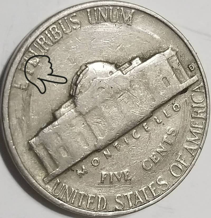 Jefferson-Nickel,-Mint-Error-Or-Post-Mint-Damage?